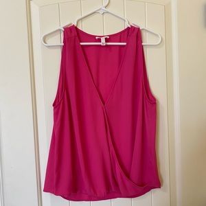 Hot pink chiffon shirt
